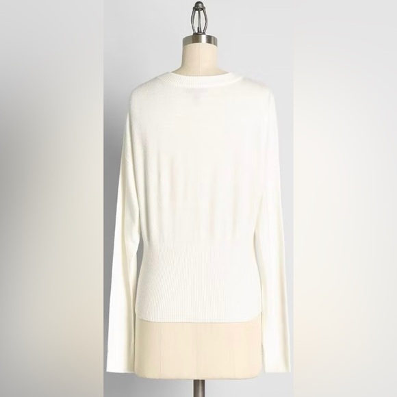 NWT MODCLOTH SLICE OF LIFE IVORY SWEATER Sz. 3X - Picture 4 of 9